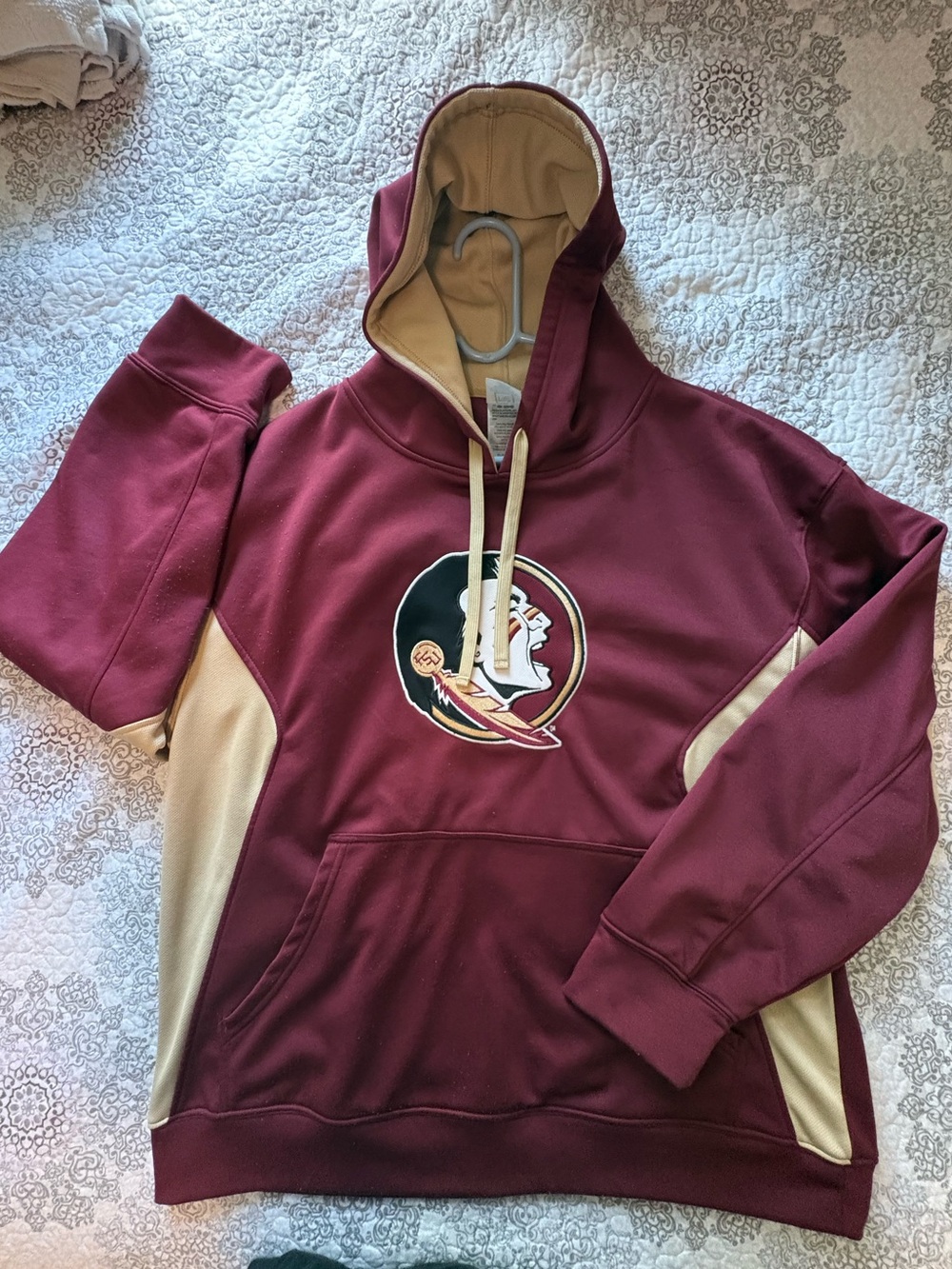 Knights Apparel Maroon and Gold Pullover Hoodie